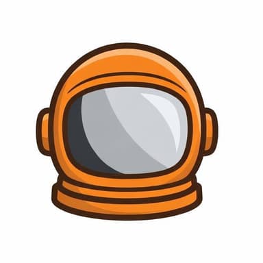 Back To The Moon orange helmet logo